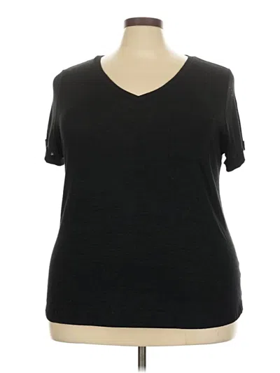 Pre-owned Ava & Viv Short Sleeve T-shirt In Black