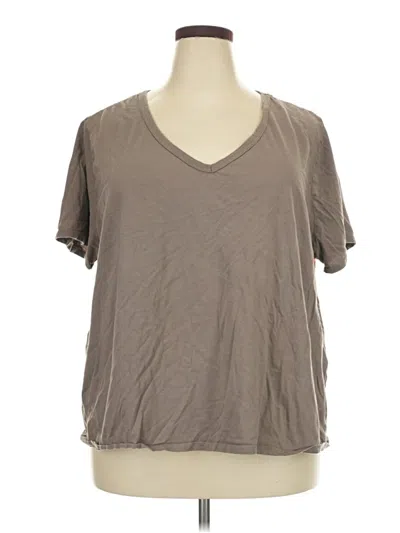 Pre-owned Ava & Viv Short Sleeve T-shirt In Brown