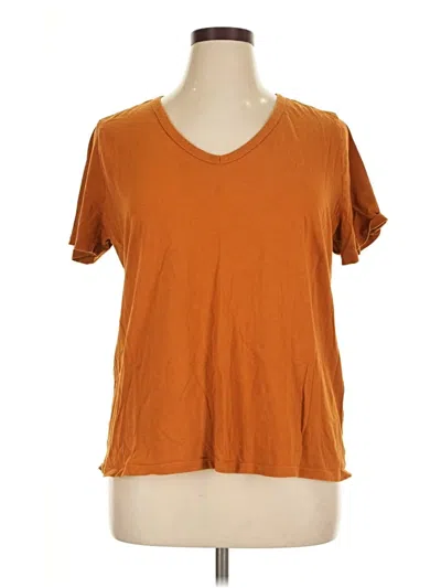 Pre-owned Ava & Viv Short Sleeve T-shirt In Brown