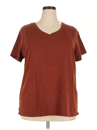 Pre-owned Ava & Viv Short Sleeve T-shirt In Brown