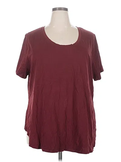 Pre-owned Ava & Viv Short Sleeve T-shirt In Burgundy
