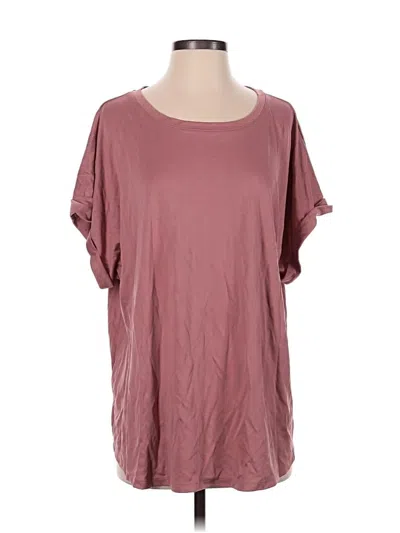 Pre-owned Ava & Viv Short Sleeve T-shirt In Burgundy