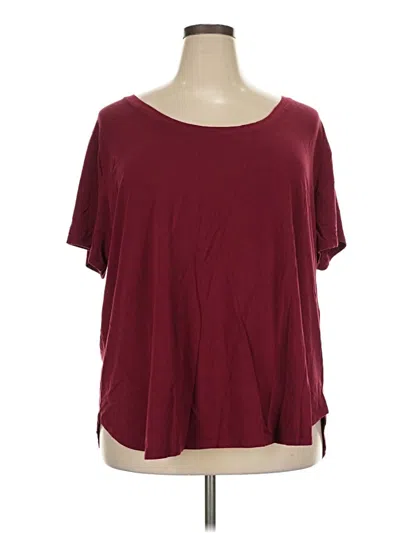 Pre-owned Ava & Viv Short Sleeve T-shirt In Burgundy