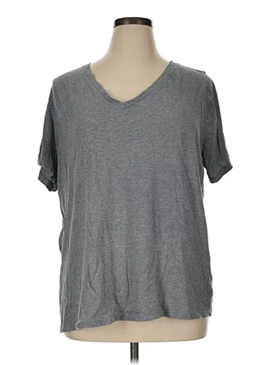 Pre-owned Ava & Viv Short Sleeve T-shirt In Gray