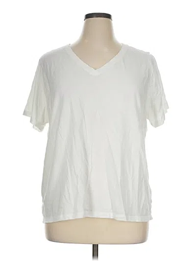 Pre-owned Ava & Viv Short Sleeve T-shirt In Ivory