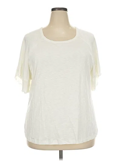 Pre-owned Ava & Viv Short Sleeve T-shirt In Ivory
