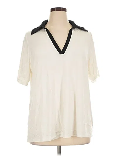Pre-owned Ava & Viv Short Sleeve T-shirt In Ivory