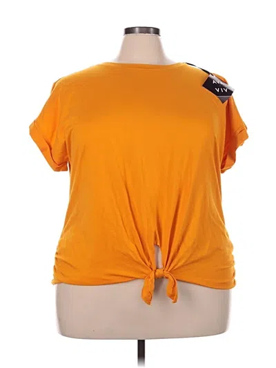 Pre-owned Ava & Viv Short Sleeve T-shirt In Orange