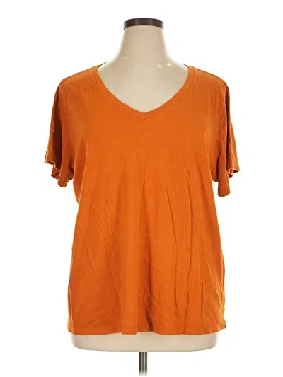 Pre-owned Ava & Viv Short Sleeve T-shirt In Orange