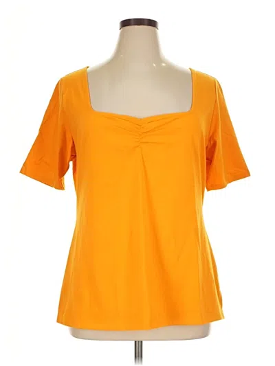 Pre-owned Ava & Viv Short Sleeve T-shirt In Orange