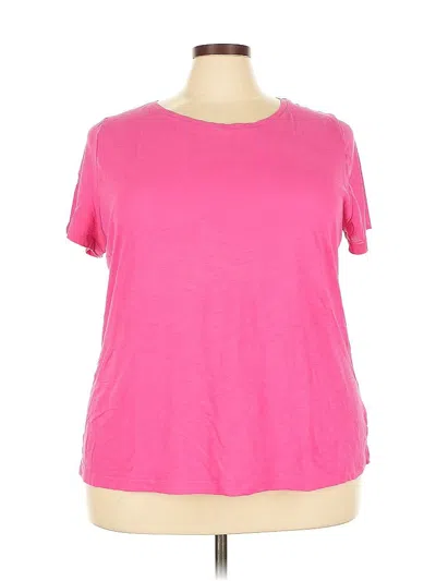Pre-owned Ava & Viv Short Sleeve T-shirt In Pink