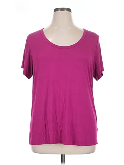 Pre-owned Ava & Viv Short Sleeve T-shirt In Purple
