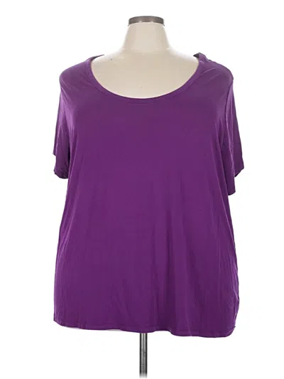 Pre-owned Ava & Viv Short Sleeve T-shirt In Purple