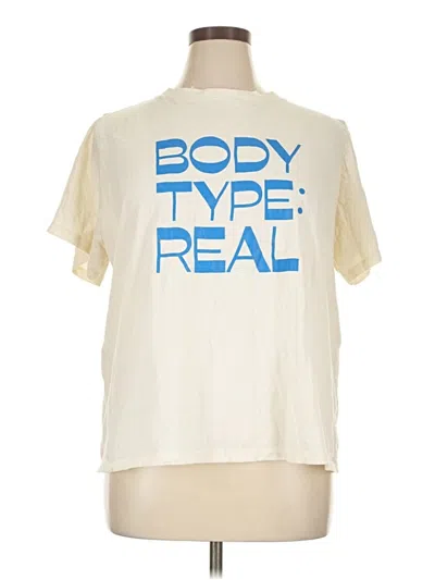 Pre-owned Ava & Viv Short Sleeve T-shirt In White