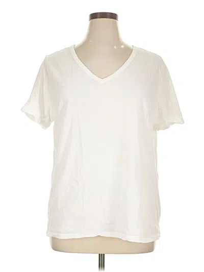 Pre-owned Ava & Viv Short Sleeve T-shirt In White