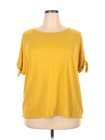Pre-owned Ava & Viv Short Sleeve T-shirt In Yellow