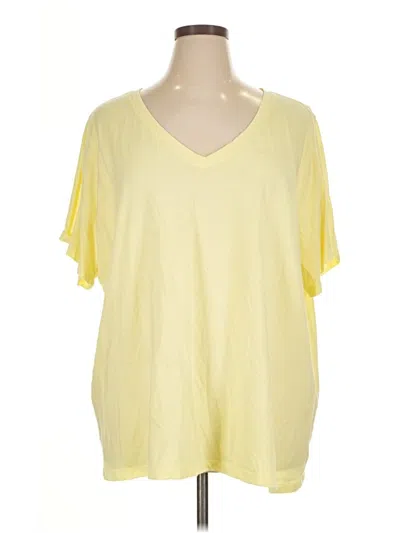 Pre-owned Ava & Viv Short Sleeve T-shirt In Yellow