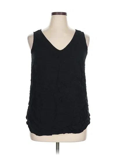 Pre-owned Ava & Viv Sleeveless Blouse In Black