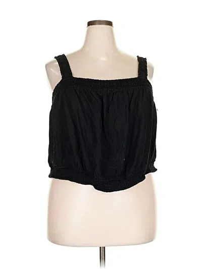 Pre-owned Ava & Viv Sleeveless Blouse In Black