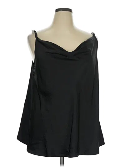 Pre-owned Ava & Viv Sleeveless Blouse In Black