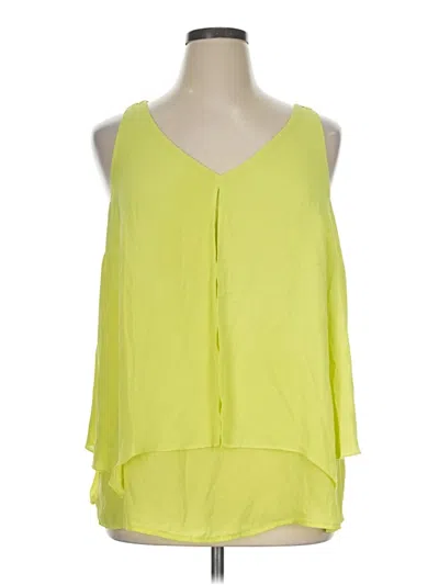 Pre-owned Ava & Viv Sleeveless Blouse In Green