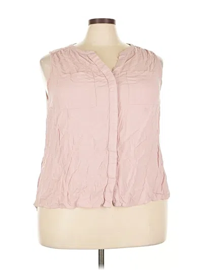 Pre-owned Ava & Viv Sleeveless Blouse In Pink
