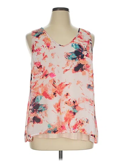 Pre-owned Ava & Viv Sleeveless Blouse In Pink