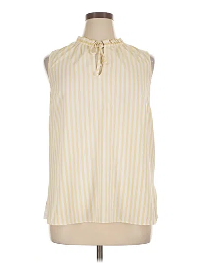 Pre-owned Ava & Viv Sleeveless Blouse In White