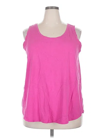 Pre-owned Ava & Viv Sleeveless Top Pink Scoop Neck Tops
