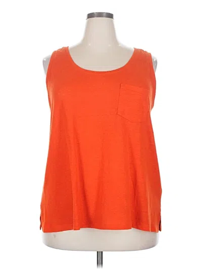 Pre-owned Ava & Viv Sleeveless T-shirt In Orange