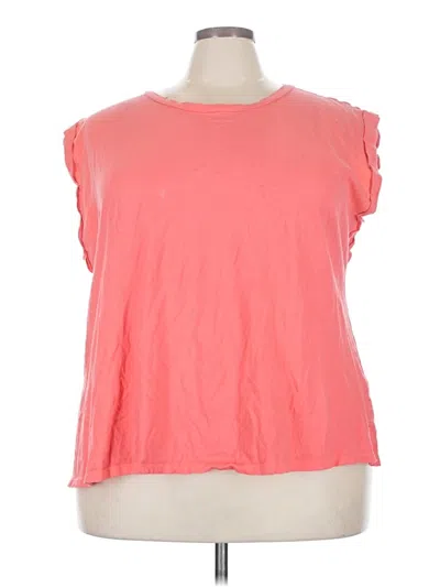 Pre-owned Ava & Viv Sleeveless T-shirt In Pink