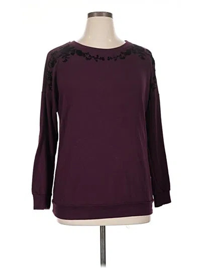 Pre-owned Ava & Viv Sweatshirt In Burgundy