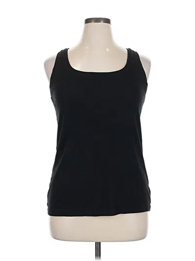 Pre-owned Ava & Viv Tank Top Black Halter Neckline Tops
