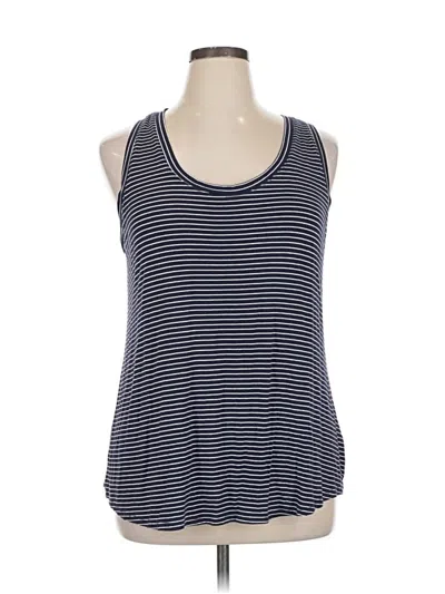 Pre-owned Ava & Viv Tank Top Blue Halter Neckline Tops