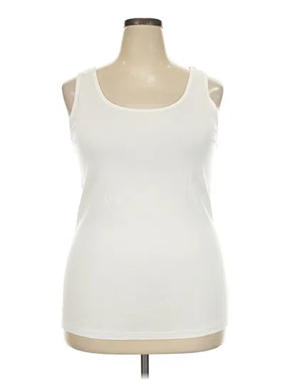 Pre-owned Ava & Viv Tank Top Ivory Strapless Neckline Tops