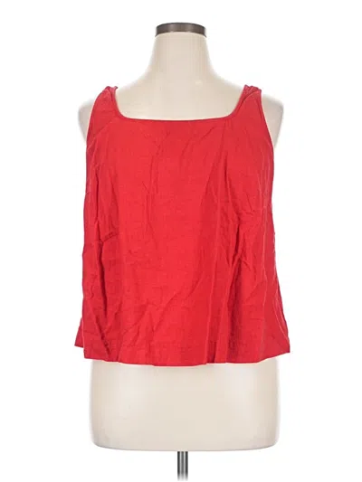 Pre-owned Ava & Viv Tank Top Red Strapless Neckline Tops