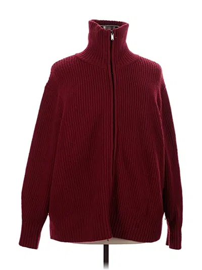 Pre-owned Ava & Viv Turtleneck Sweater In Burgundy