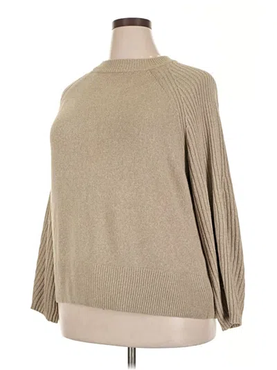 Pre-owned Ava & Viv Turtleneck Sweater In Tan