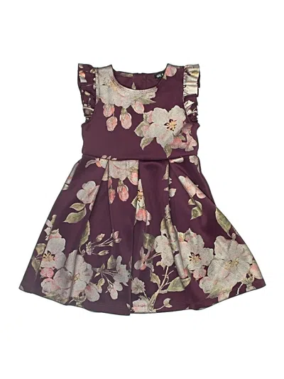 Pre-owned Ava & Yelly Kids' Dress In Burgundy