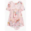 AVA & YELLY FLORAL TIERED BABYDOLL DRESS