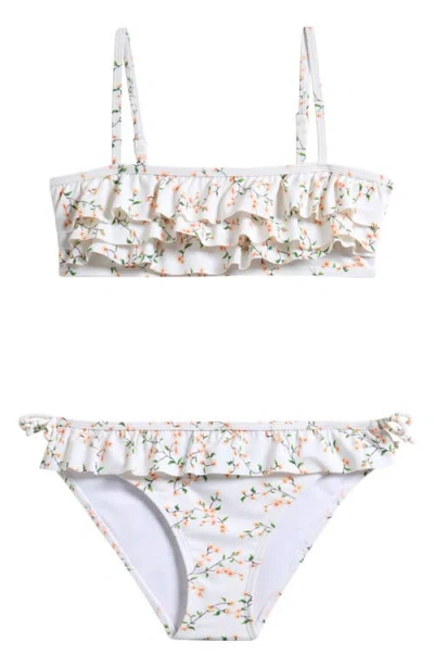 Ava & Yelly Kids' Cha Cha Ruffle Two-piece Swimsuit In Pattern