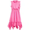 Ava & Yelly Kids' Clip Dot Hankey Maxi Dress In Pink