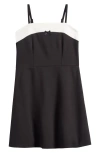 Ava & Yelly Kids' Contrast Trim Dress In Black