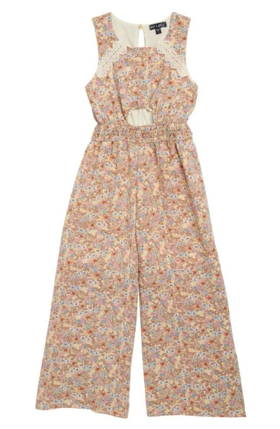 Ava & Yelly Kids' Crepe Jumpsuit In Yellow