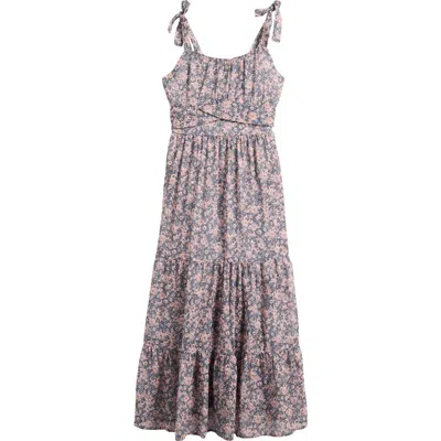 Ava & Yelly Kids' Emma Tiered Maxi Dress In Multi