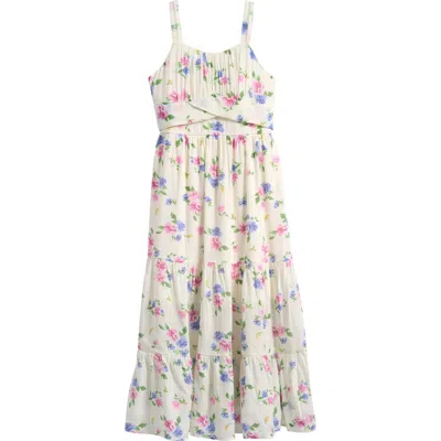 Ava & Yelly Kids' Emma Tiered Maxi Dress In Neutral