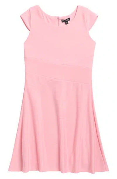 Ava & Yelly Kids' Fit & Flare Dress In Pink