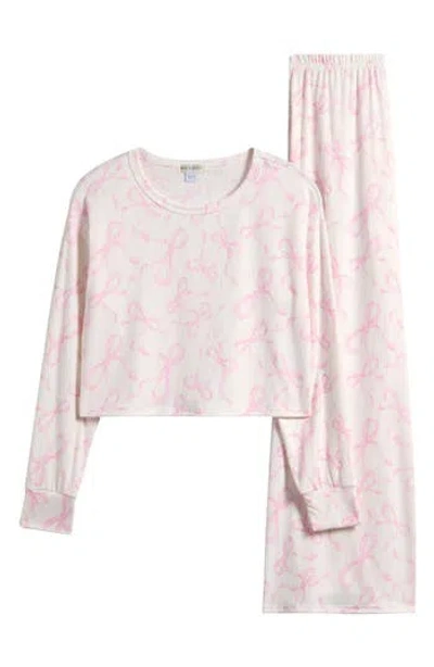 Ava & Yelly Kids' Fitted Long Sleeve Top & Leggings Set In Multi