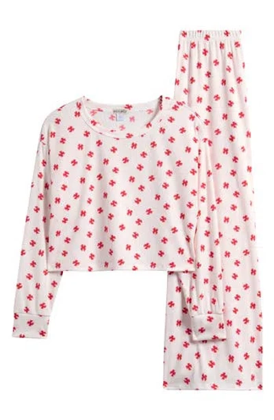 Ava & Yelly Kids' Fitted Long Sleeve Top & Leggings Set In Multi