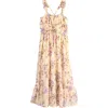 Ava & Yelly Kids' Floral Ruffle Strap Maxi Dress In Ava And Yelly